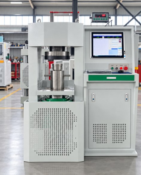 Hydraulic material compression testing machine